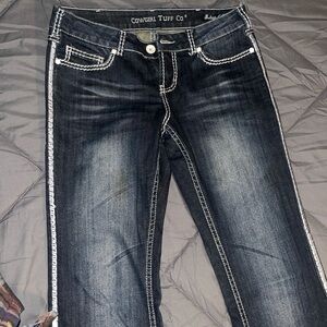 Cowgirl Tuff Dark Blue Flare Jeans